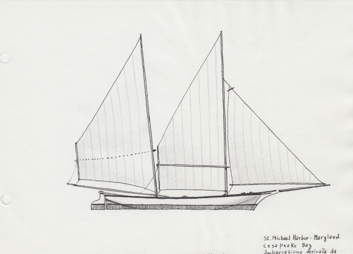 134 Maryland - St. Michael Harbour - Chesapeake Bay - imbarcazione derivata da canoa indiana